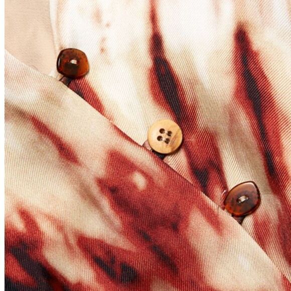 New Nanushka Jax Tie-Dye Tan/Brown Jumpsuit Small - Picture 5 of 16